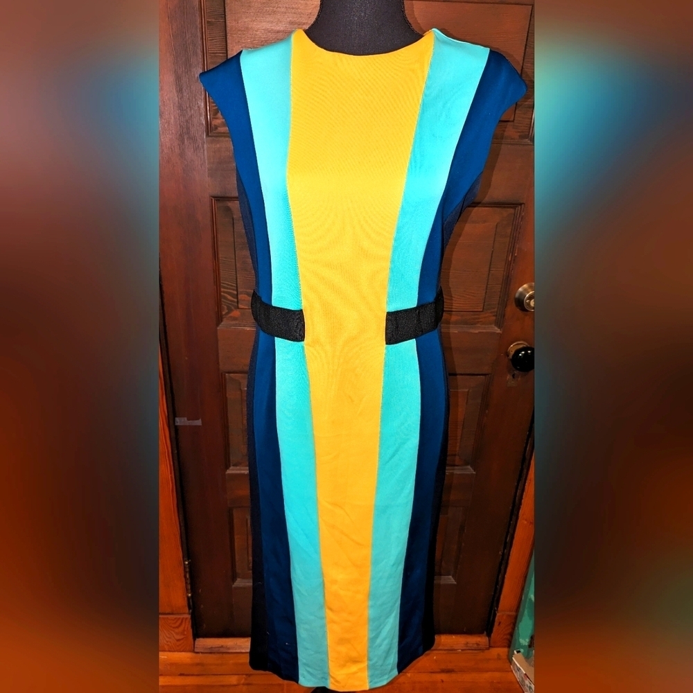 Color block sheath dress